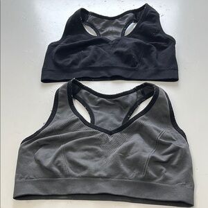 Women's Black and Gray Sports Bras
